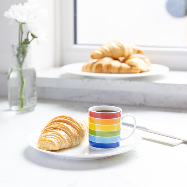 KitchenCraft Porcelain Rainbow 80ml Espresso Cup