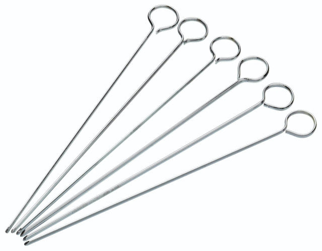 KitchenCraft Pack of Six 20cm Flat Sided Skewers