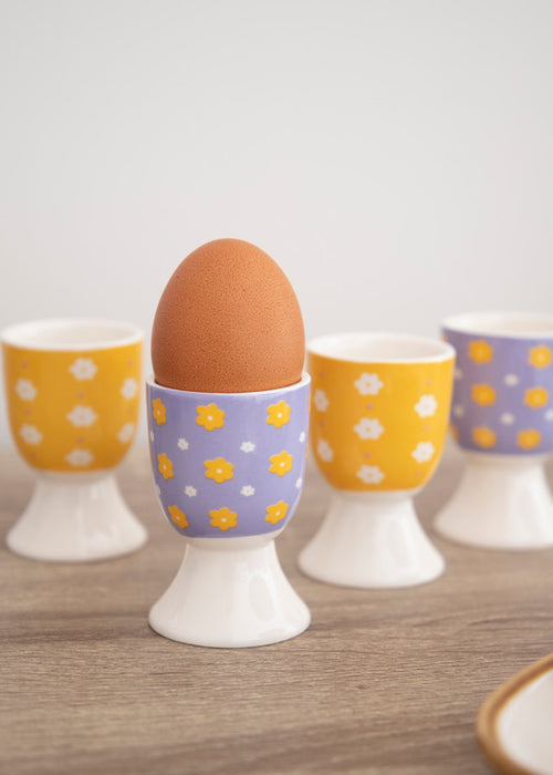 KitchenCraft Soleada Soft Yellow Floral Egg Cup