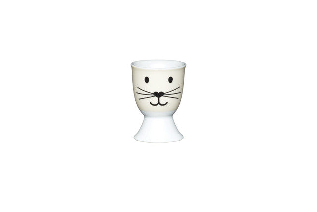 KitchenCraft Porcelain Cat Face Egg Cup