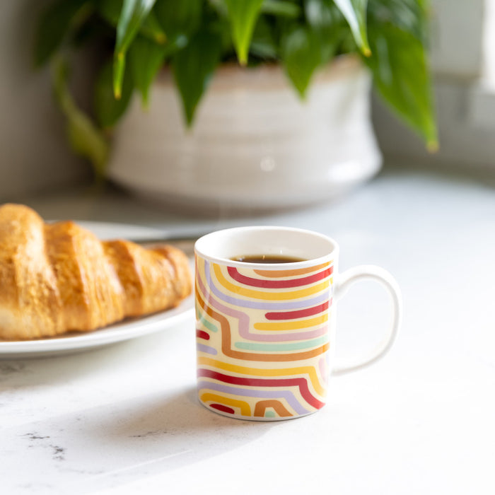 KitchenCraft Espresso Mug Soleada Abstract Design