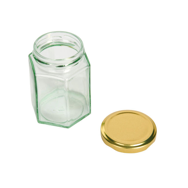KitchenCraft Hexagonal Jar with Twist-off Lid