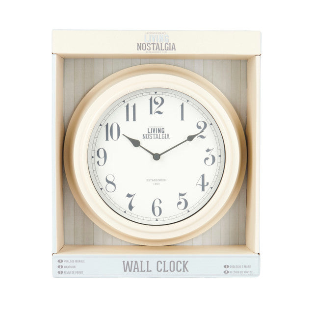 Living Nostalgia Antique Cream Wall Clock