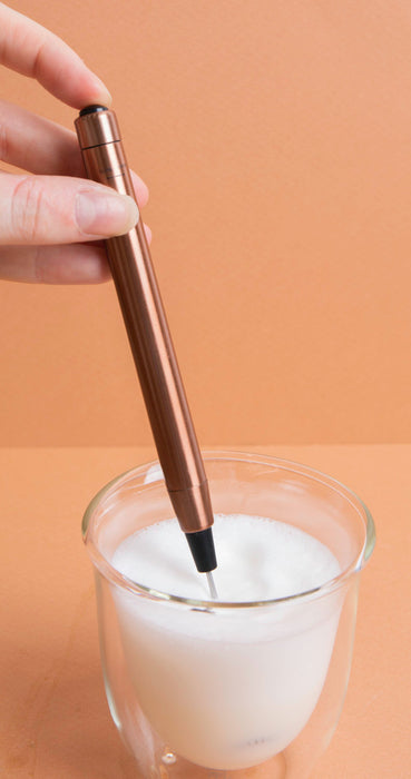 La Cafetière Battery-Powered Milk Frother, Copper Effect