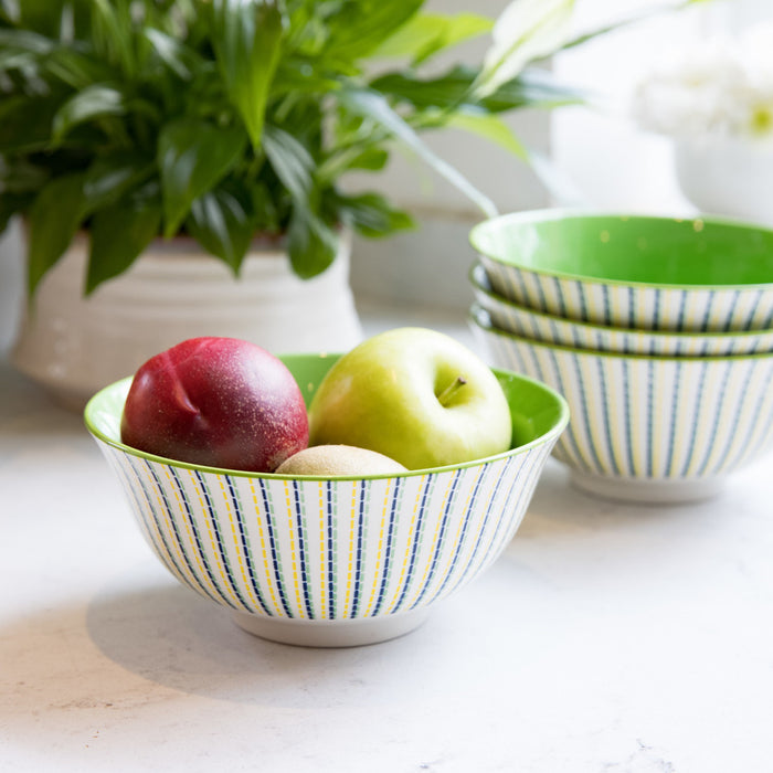 KitchenCraft Moroccan Style Lime Hues Ceramic Bowl