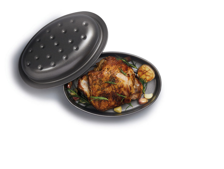 MasterClass Non-Stick Covered Oval Roasting Pan