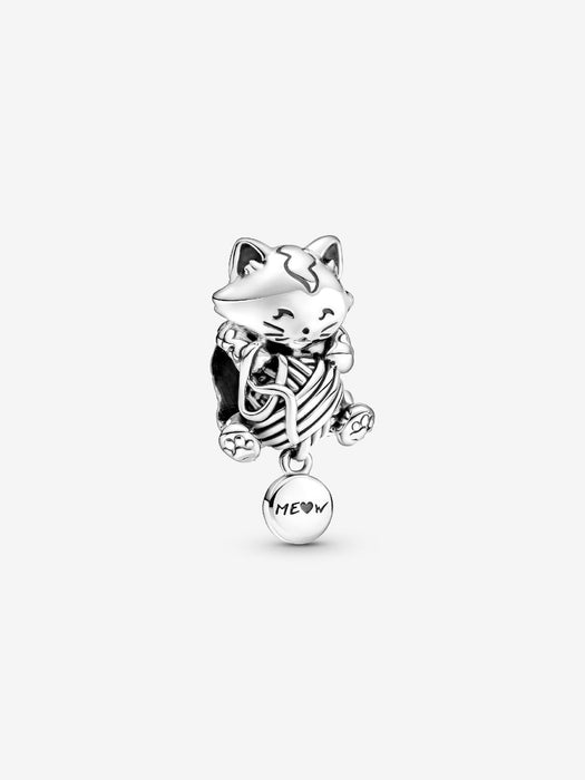 Pandora Kitten & Yarn Ball Charm Sterling Silver