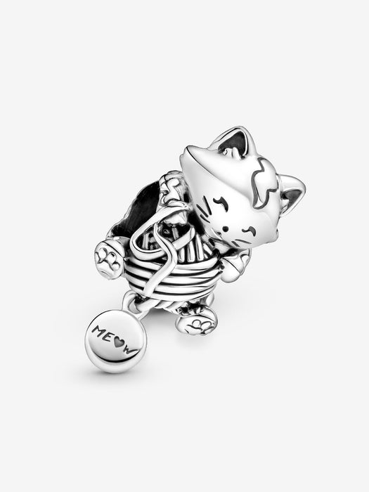 Pandora Kitten & Yarn Ball Charm Sterling Silver
