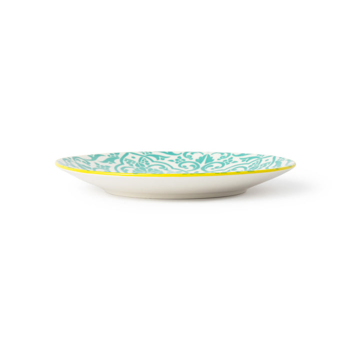 Mikasa Yellow and Blue Geometric Stoneware Side Plate 18cm