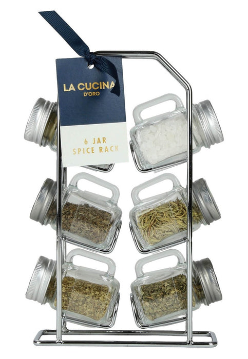 Creme d'Or La Cucina 6 Jar Spice Rack 600g