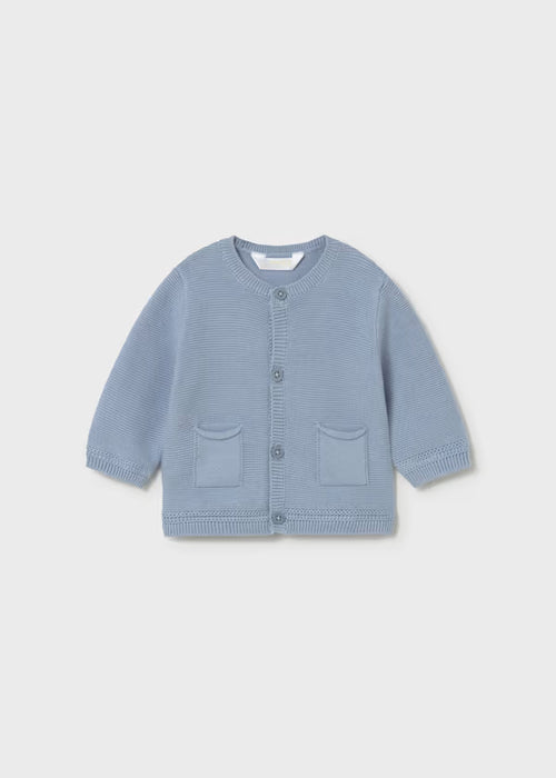 Mayoral Layette Boys Blue Knit Cardigan