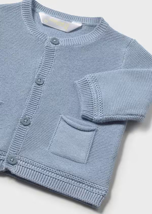 Mayoral Layette Boys Blue Knit Cardigan