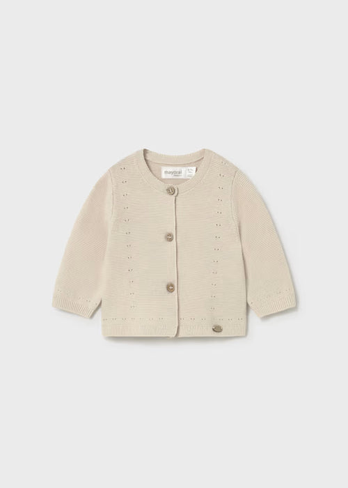 Mayoral Girls Layette Wheat Cardigan