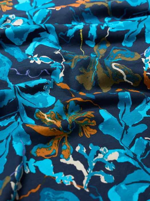 Seasalt Women's Landing Roll Neck Top In Floating Fronds Maritime