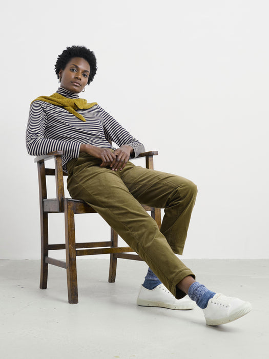 Seasalt Women's Landing Roll Neck Top In Pellitras Hessian Maritime