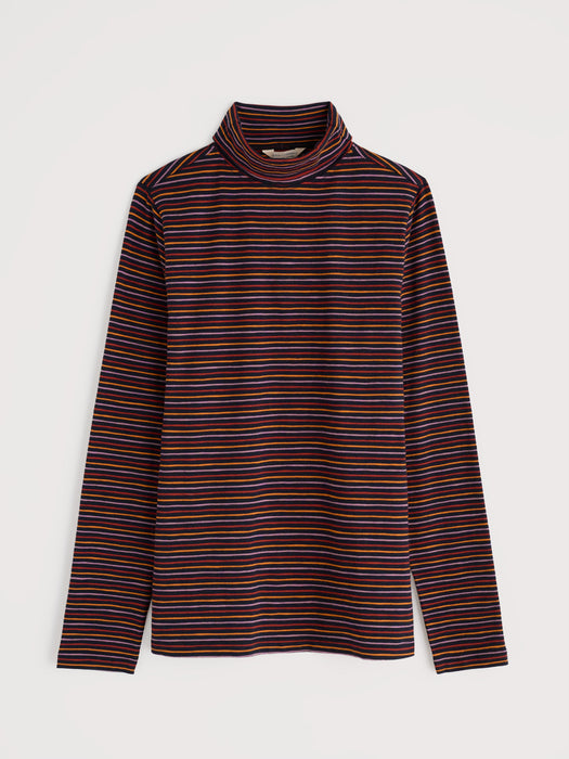 Seasalt Women's Landing Roll Neck Top In Profile Onyx