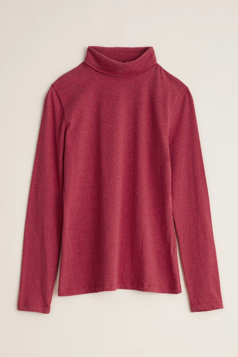 Seasalt Women's Landing Roll Neck Top In Red Sail