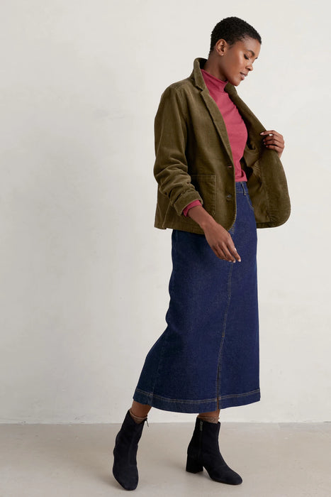 Seasalt Women's Landing Roll Neck Top In Red Sail