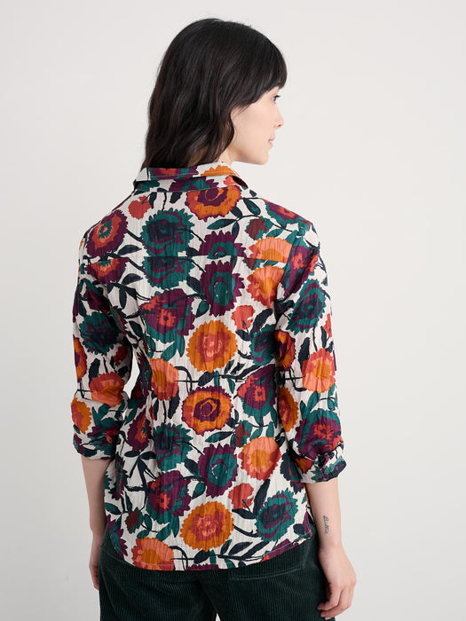 Seasalt Women's Larissa Shirt In Figurative Floral Aran