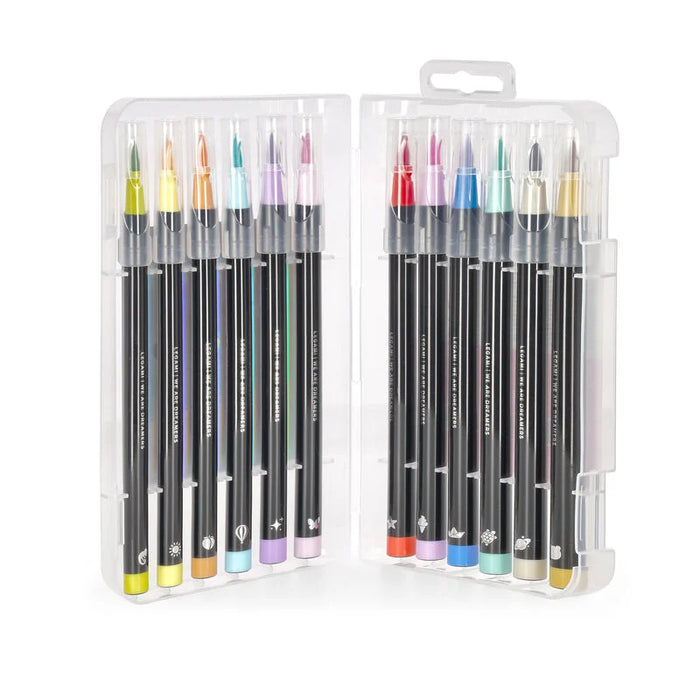 Legami Set of 12 Brush Markers Pastel Colours