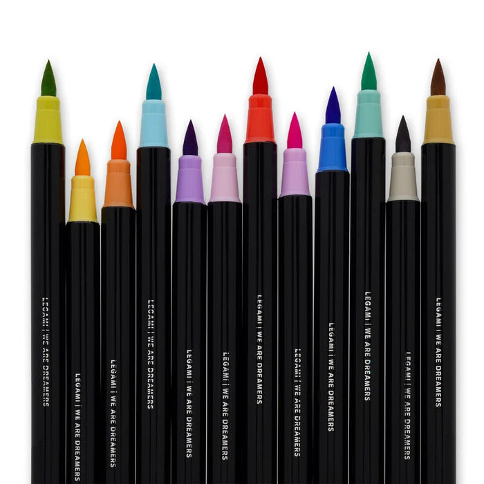 Legami Set of 12 Brush Markers Pastel Colours