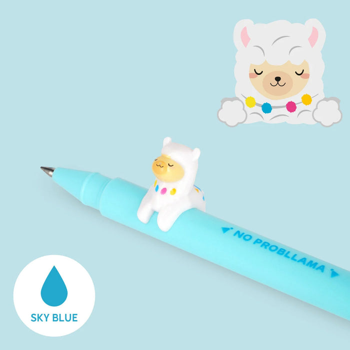 Legami Erasable Blue Llama Gel Pen