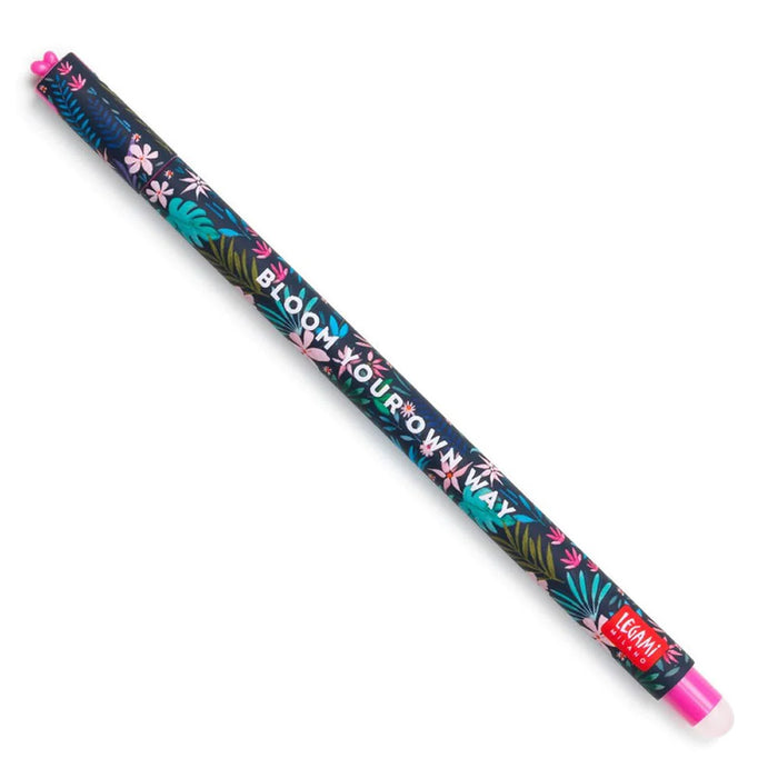 Legami Erasable Turquoise Floral Gel Pen