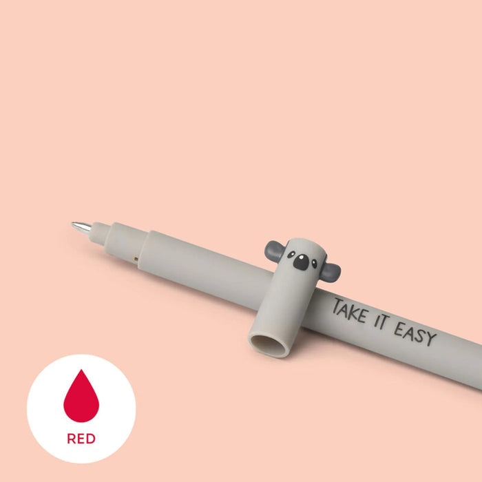 Legami Erasable Red Koala Gel Pen