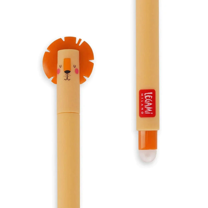 Legami Erasable Orange Lion Gel Pen