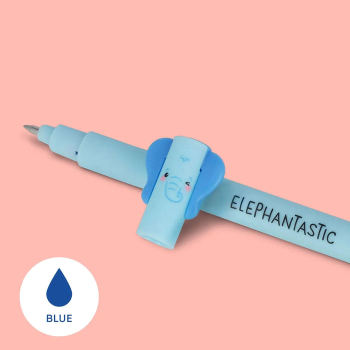 Legami Erasable Blue Elephant Gel Pen