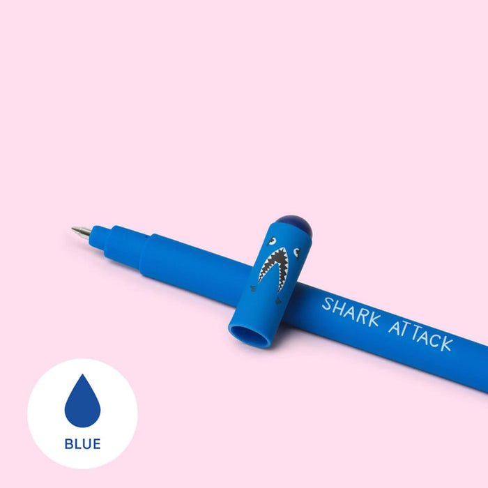 Legami Erasable Blue Shark Gel Pen