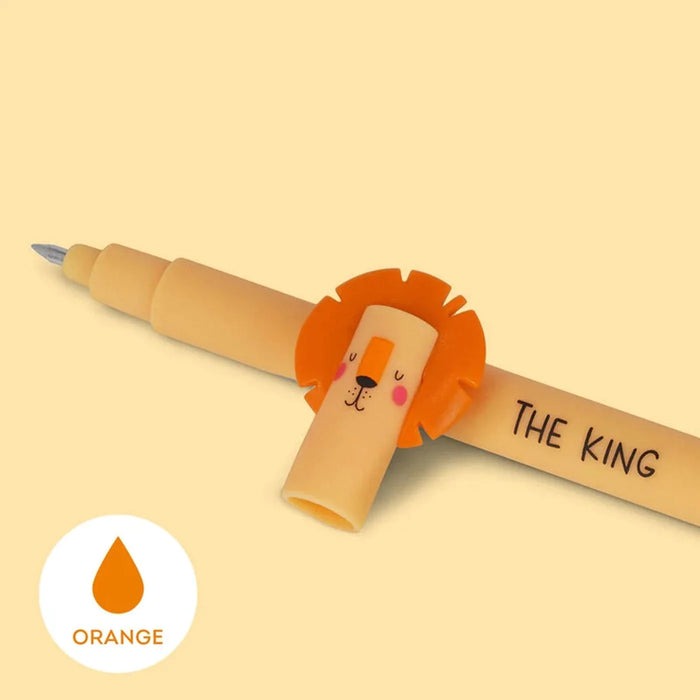 Legami Erasable Orange Lion Gel Pen