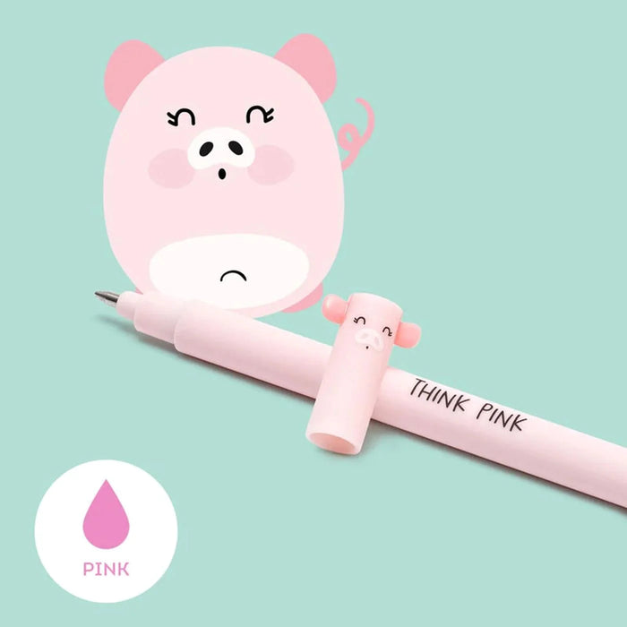 Legami Erasable Pink Piggy Gel Pen