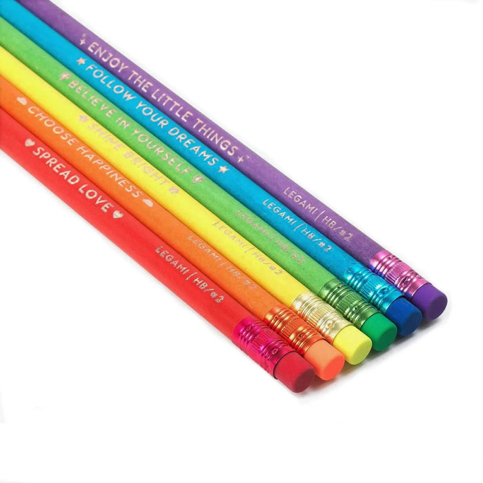 Legami Happiness for Every Day Set Of 6 HB Graphite Pencils