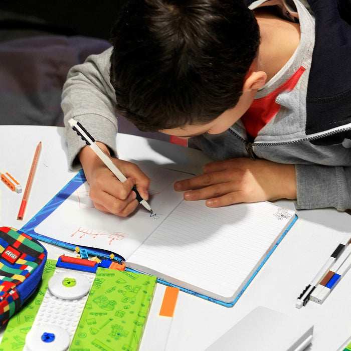 Lego 2.0 Journal Minifigure Brick 4x6 Black with Black Gel Pen