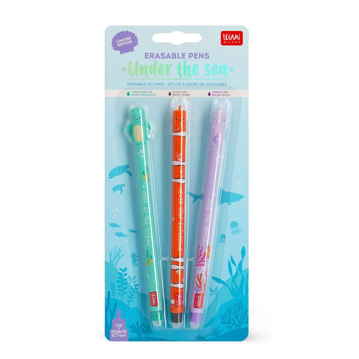 Legami Under The Sea Set of 3 Erasable Gel Pens