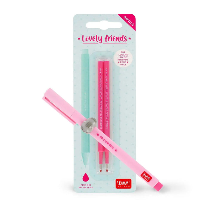 Legami Lovely Kitty Pen Set With Pink Refill