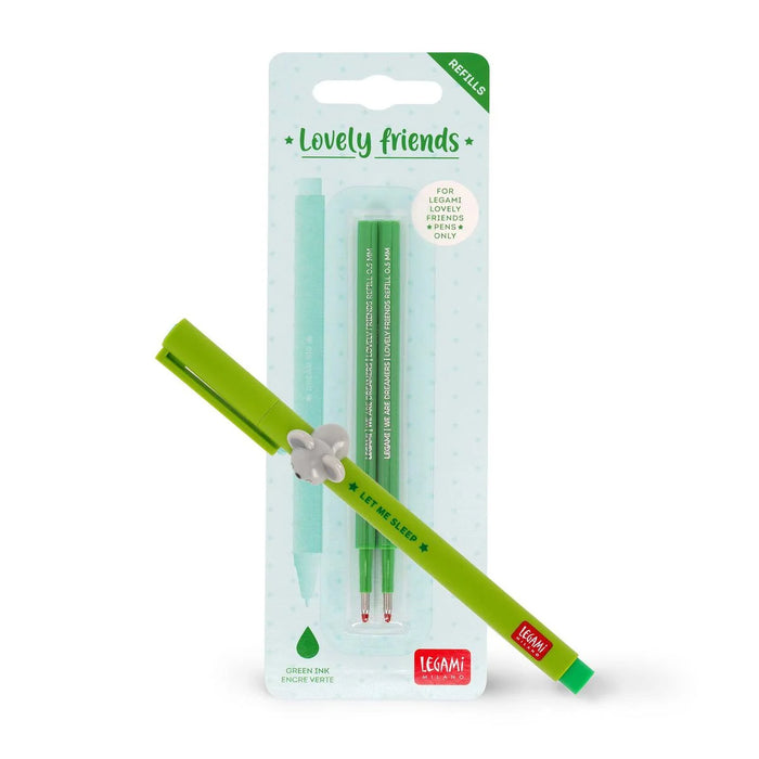 Legami Lovely Panda Pen Set With Green Refill