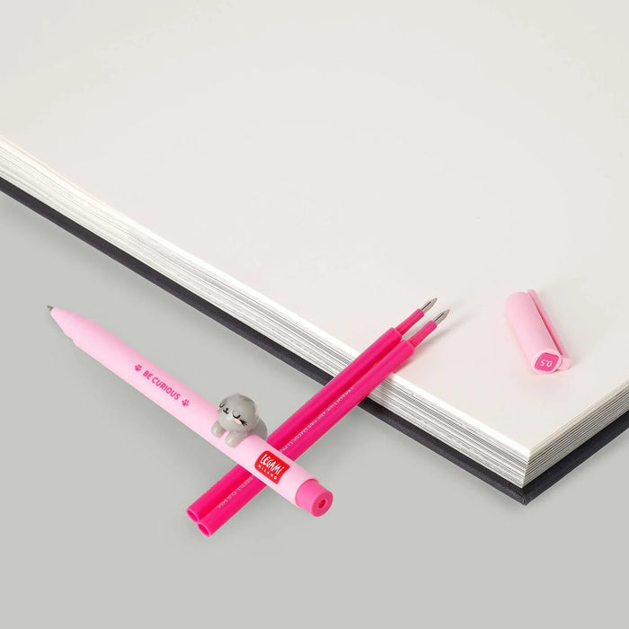 Legami Lovely Kitty Pen Set With Pink Refill