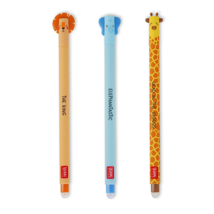 Legami The Savannah Set of 3 Erasable Gel Pens