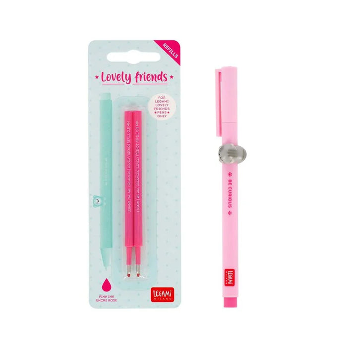 Legami Lovely Kitty Pen Set With Pink Refill