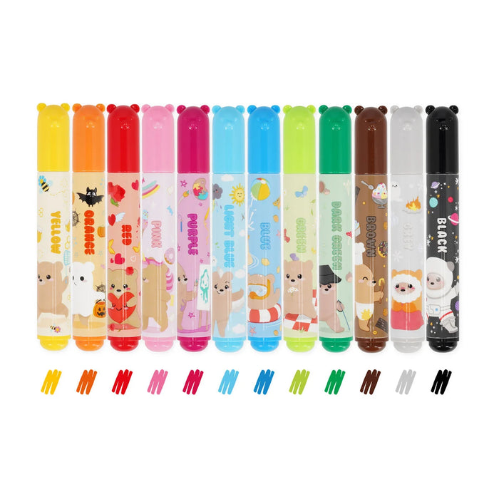 Legami Teddy Friends Set Of 12 Markers