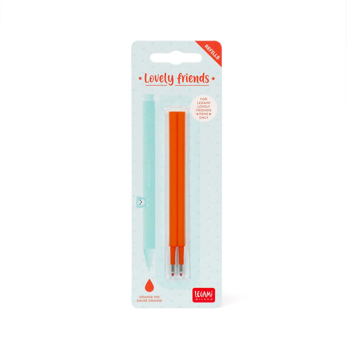 Legami Lovely Friends Orange Refills For Gel Pen Set Of 2