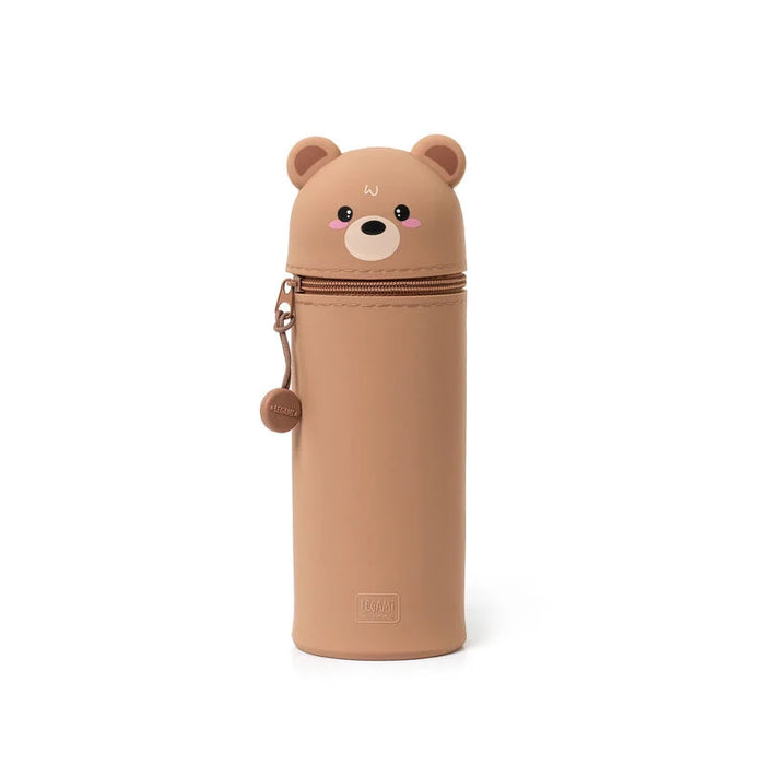 Legami Kawaii 2 in 1 Soft Silicone Bear Pencil Case