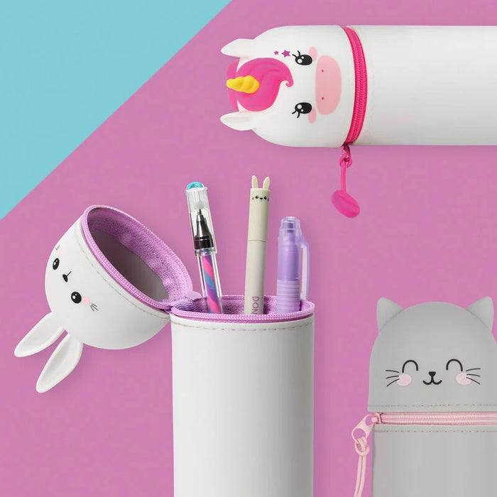 Legami Kawaii 2 in 1 Soft Silicone Bear Pencil Case