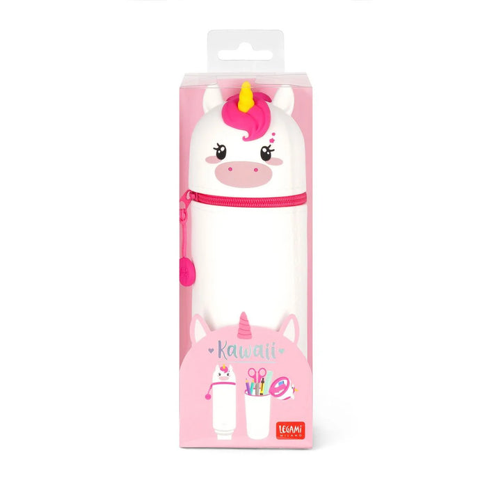 Legami Kawaii 2 in 1 Soft Silicone Unicorn Pencil Case