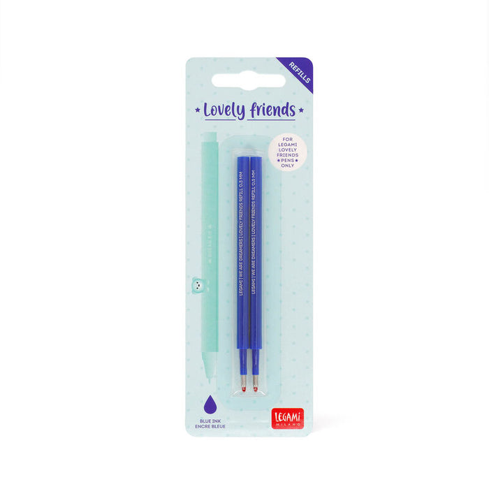 Legami Lovely Friends Blue Refills For Gel Pen Set Of 2