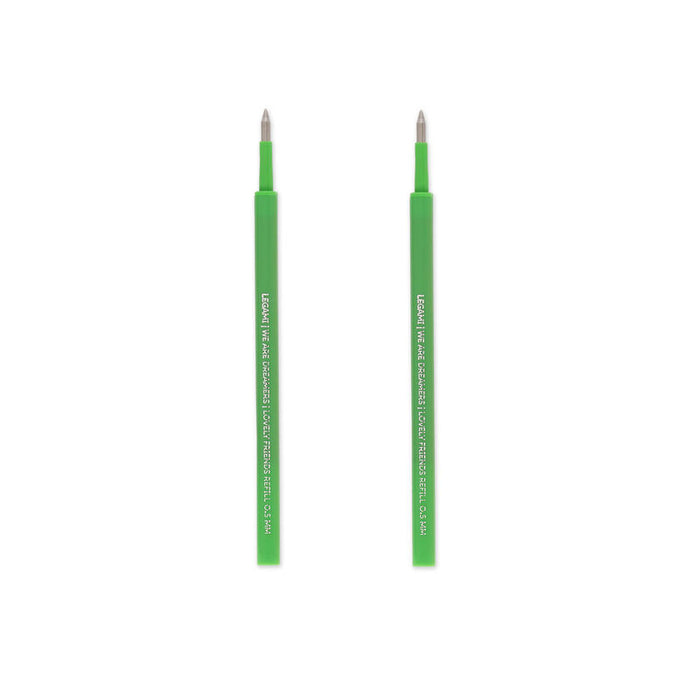 Legami Lovely Friends Green Refills For Gel Pen Set Of 2