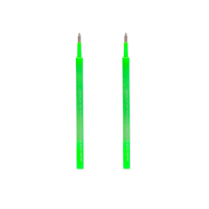 Legami Lovely Friends Neon Green Refills For Gel Pen Set Of 2