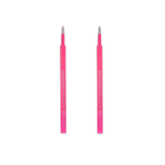 Legami Lovely Friends Neon Pink Refills For Gel Pen Set Of 2